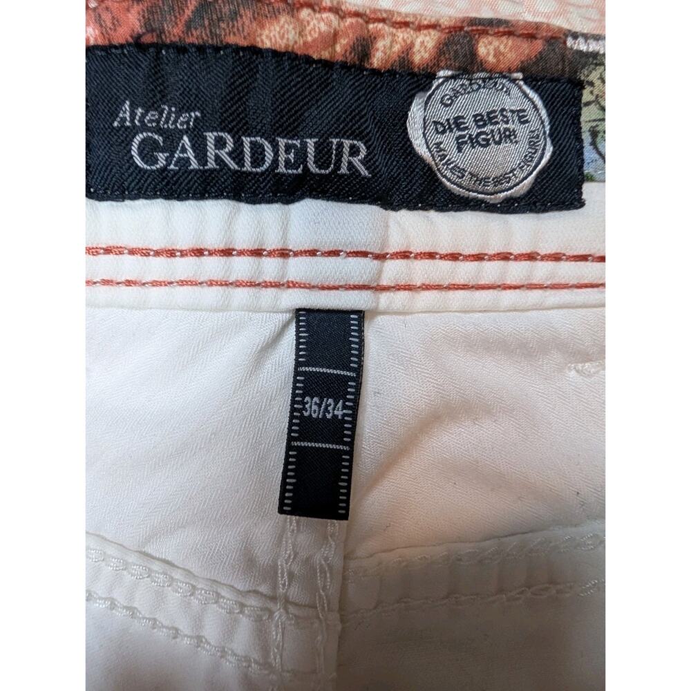Atelier Gardeur Nevio-8 Regular Fit White Pants Cotton Stretch W35 L33 - Picture 3 of 6